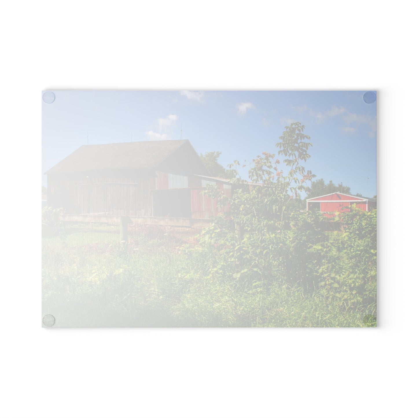 U R There Photography Beyond the Fence on Hunters Creek Rustic Farmhouse Tempered-Glass Cutting Board