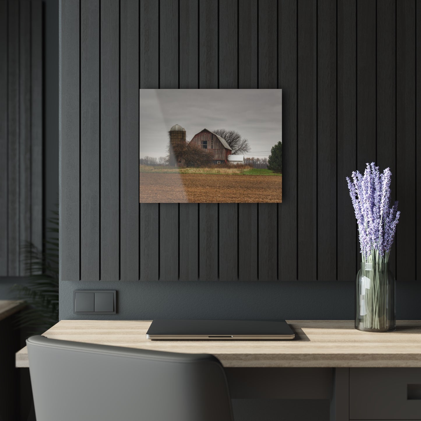 U R There Photography Reinelt Road Red Rustic Farmhouse Acrylic Wall Print