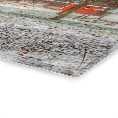 U R There Photography Lum Hidden Red Rustic Farmhouse Acrylic Wall Print