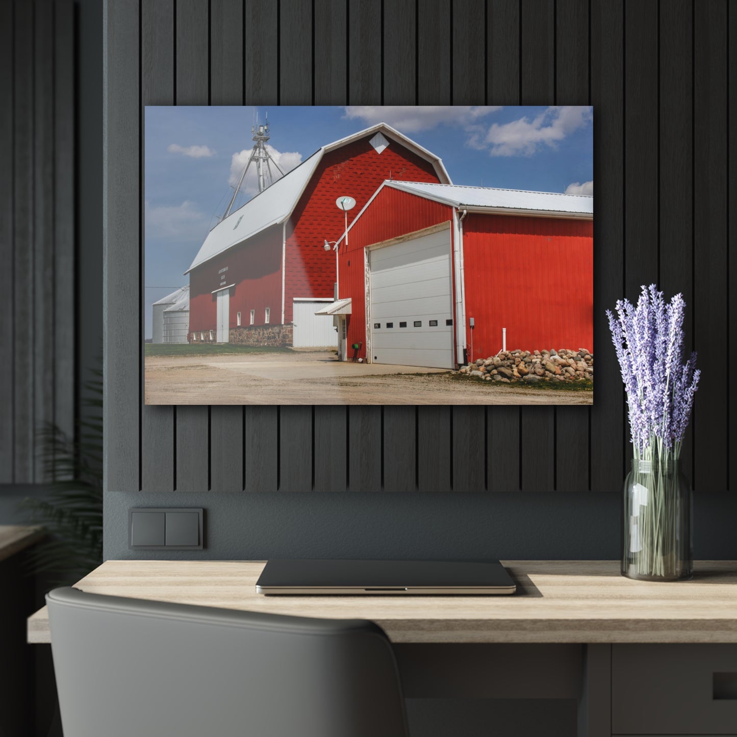 U R There Photography Darbee Red Rustic Farmhouse Acrylic Wall Print