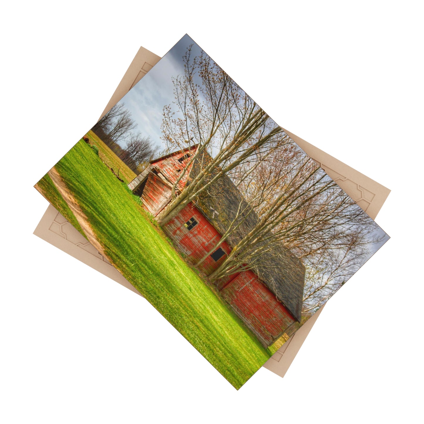 U R There Photography Centerline Shack Rustic Farmhouse Decorative Ceramic Tile