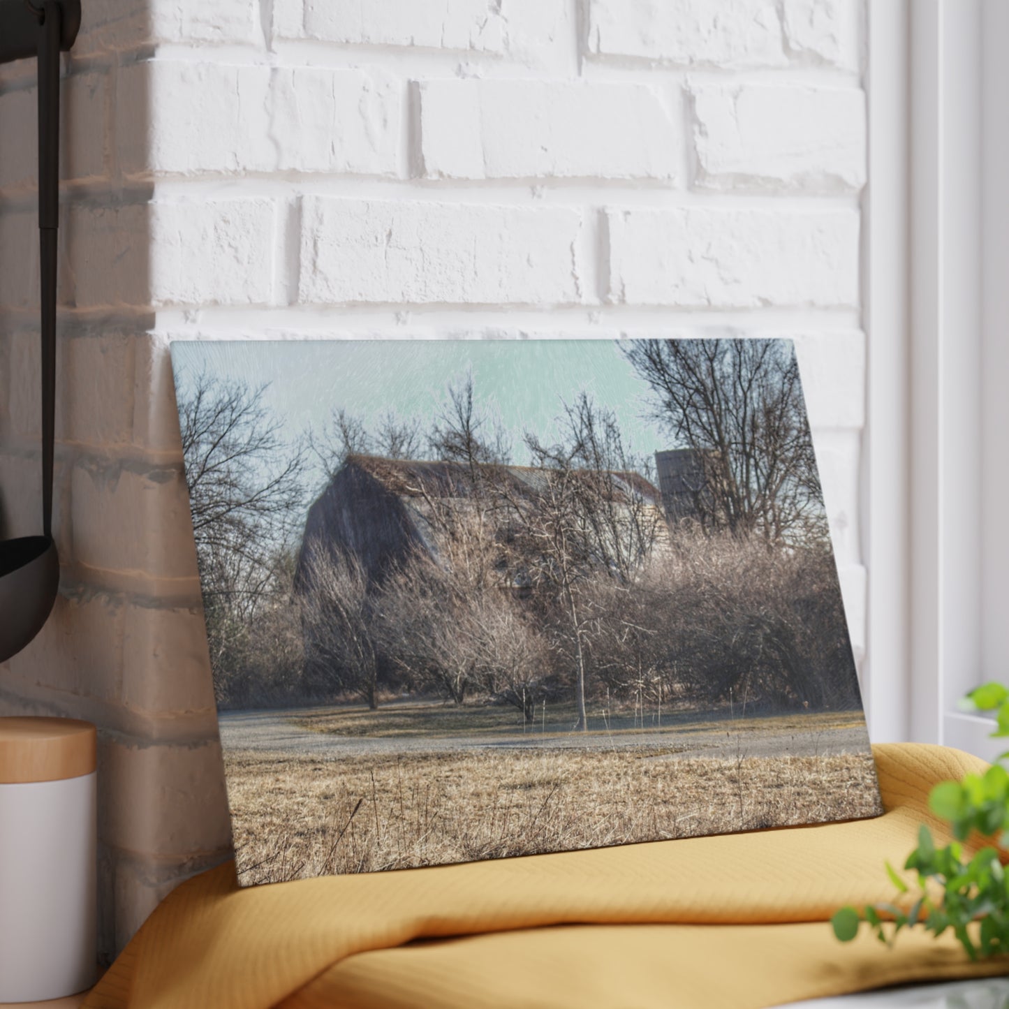 U R There Photography Weyer Road Hidden Rustic Farmhouse Tempered-Glass Cutting Board