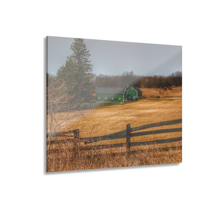 U R There Photography Green Barns and Broken Fences Rustic Farmhouse Acrylic Wall Print