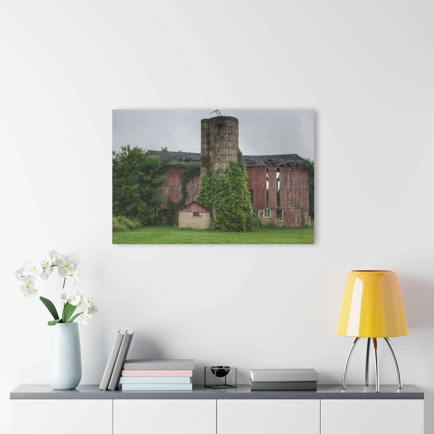 U R There Photography Imlay City Road Red I Rustic Farmhouse Acrylic Wall Print