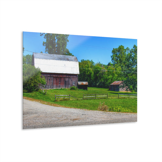 U R There Photography Vienna Road Greys Rustic Farmhouse Acrylic Wall Print
