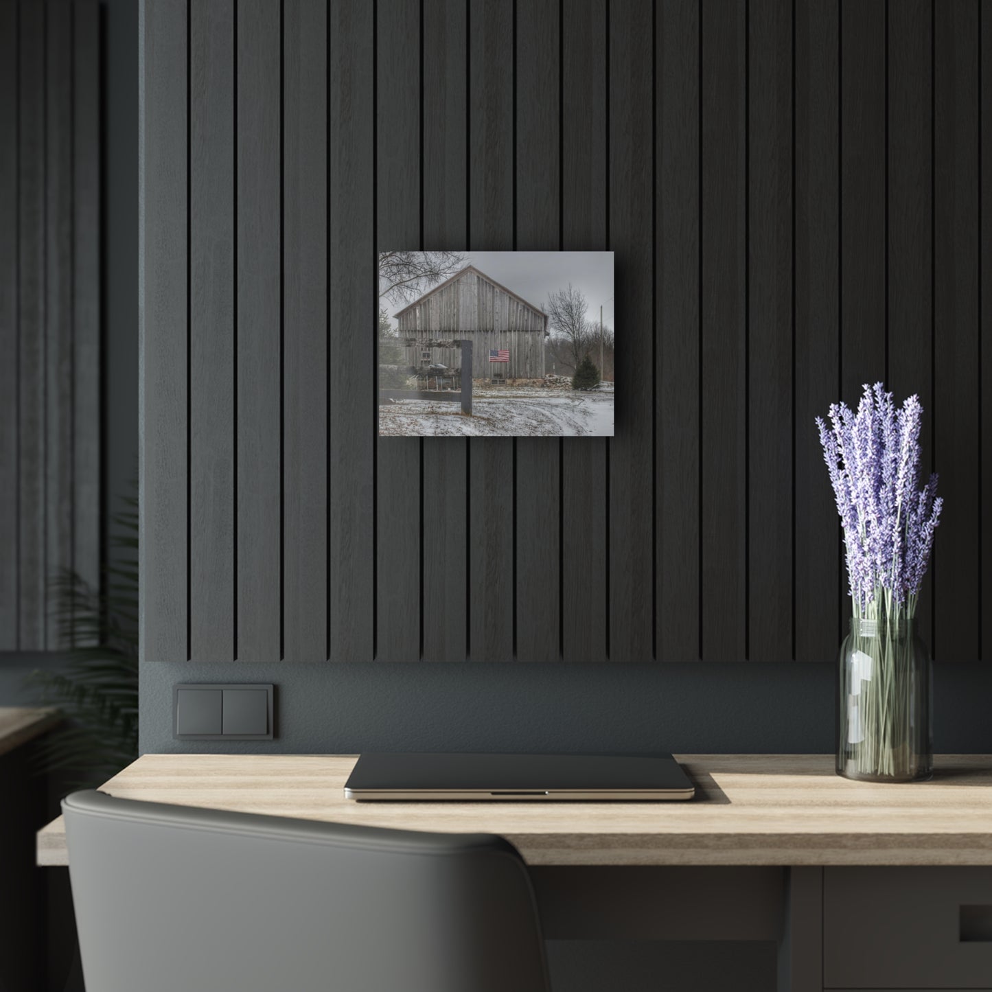 U R There Photography Sutton Road Patriot Grey I Rustic Farmhouse Acrylic Wall Print