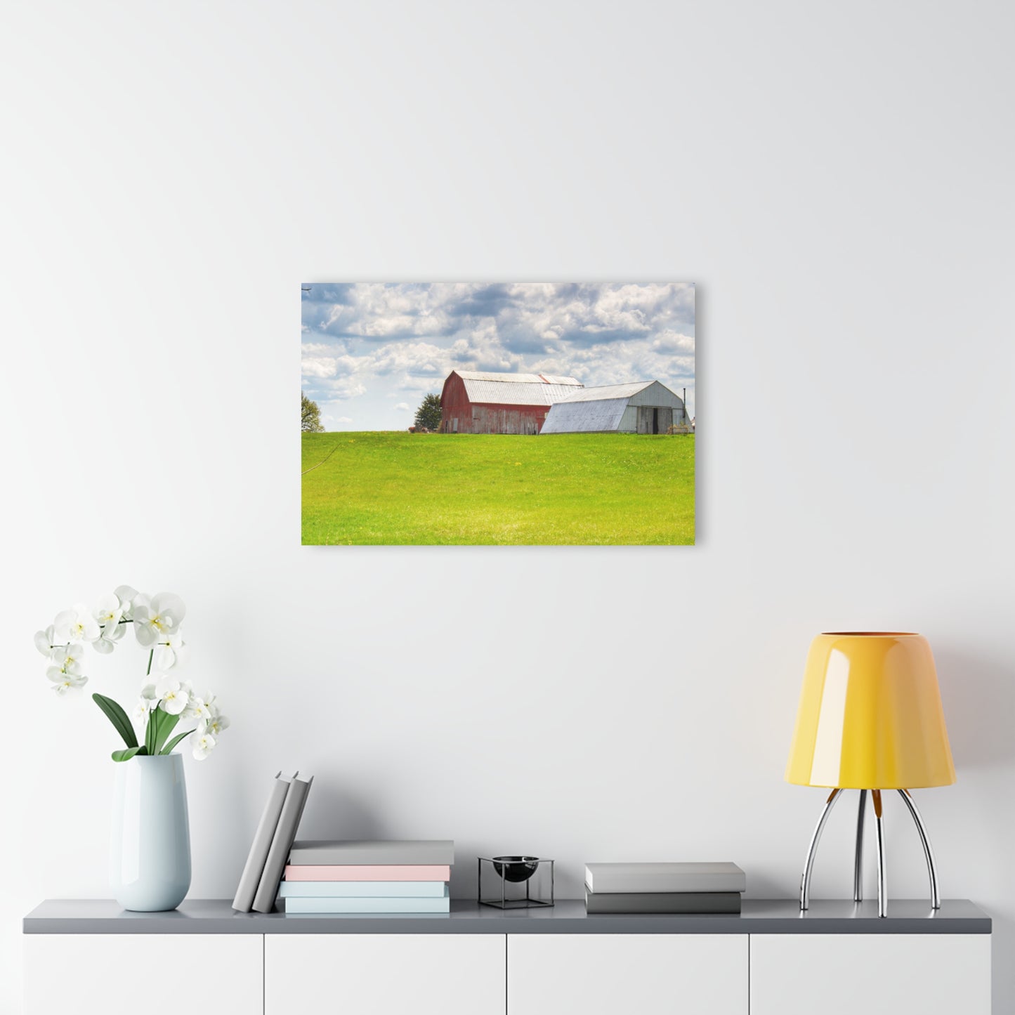 U R There Photography Henderson Hilltop Red Rustic Farmhouse Acrylic Wall Print