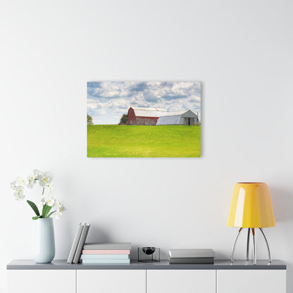 U R There Photography Henderson Hilltop Red Rustic Farmhouse Acrylic Wall Print