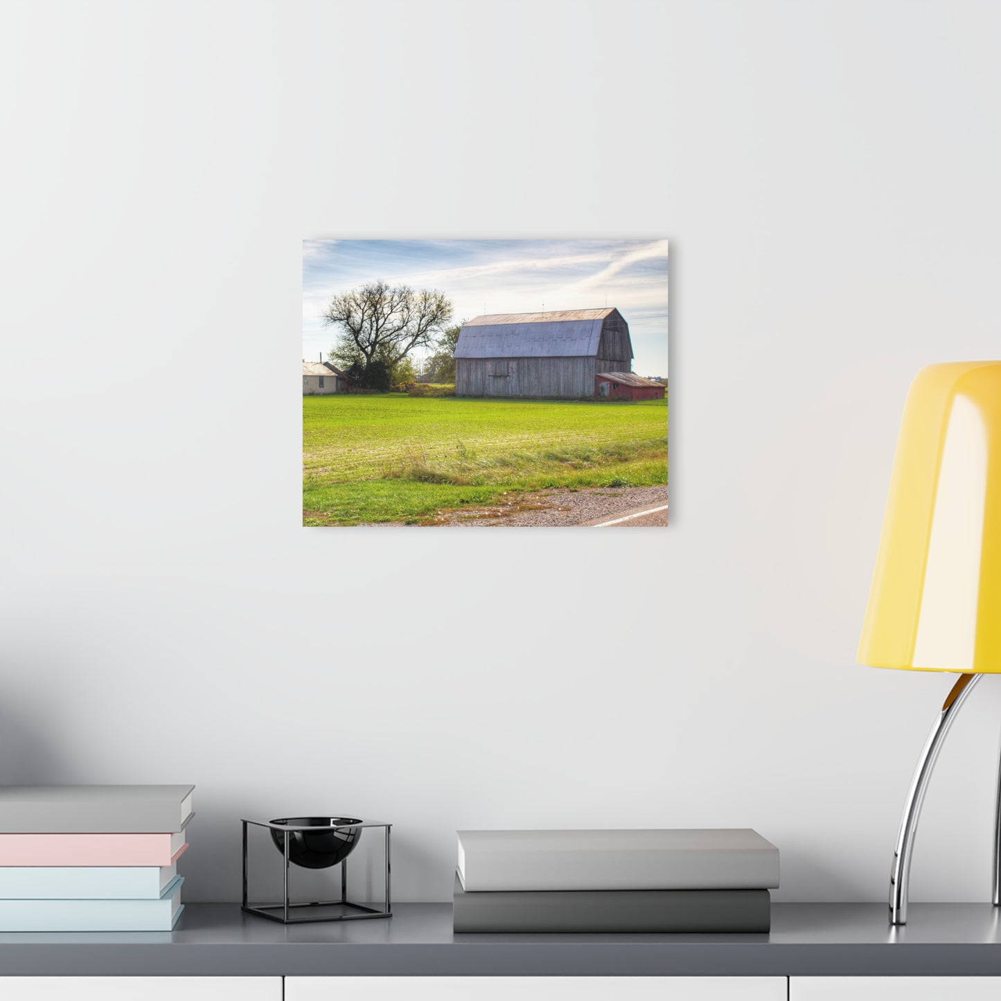 U R There Photography North Gera Road Red Rustic Farmhouse Acrylic Wall Print