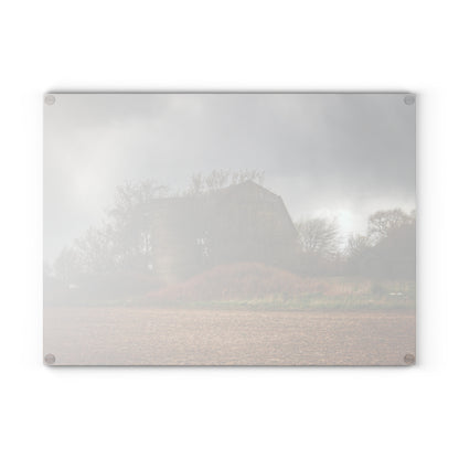 U R There Photography West Snover Grey Rustic Farmhouse Tempered-Glass Cutting Board
