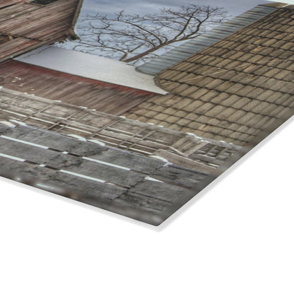 U R There Photography Old Marathon Rustic Farmhouse Tempered-Glass Cutting Board