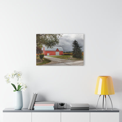 U R There Photography Richville Road Red Rustic Farmhouse Acrylic Wall Print