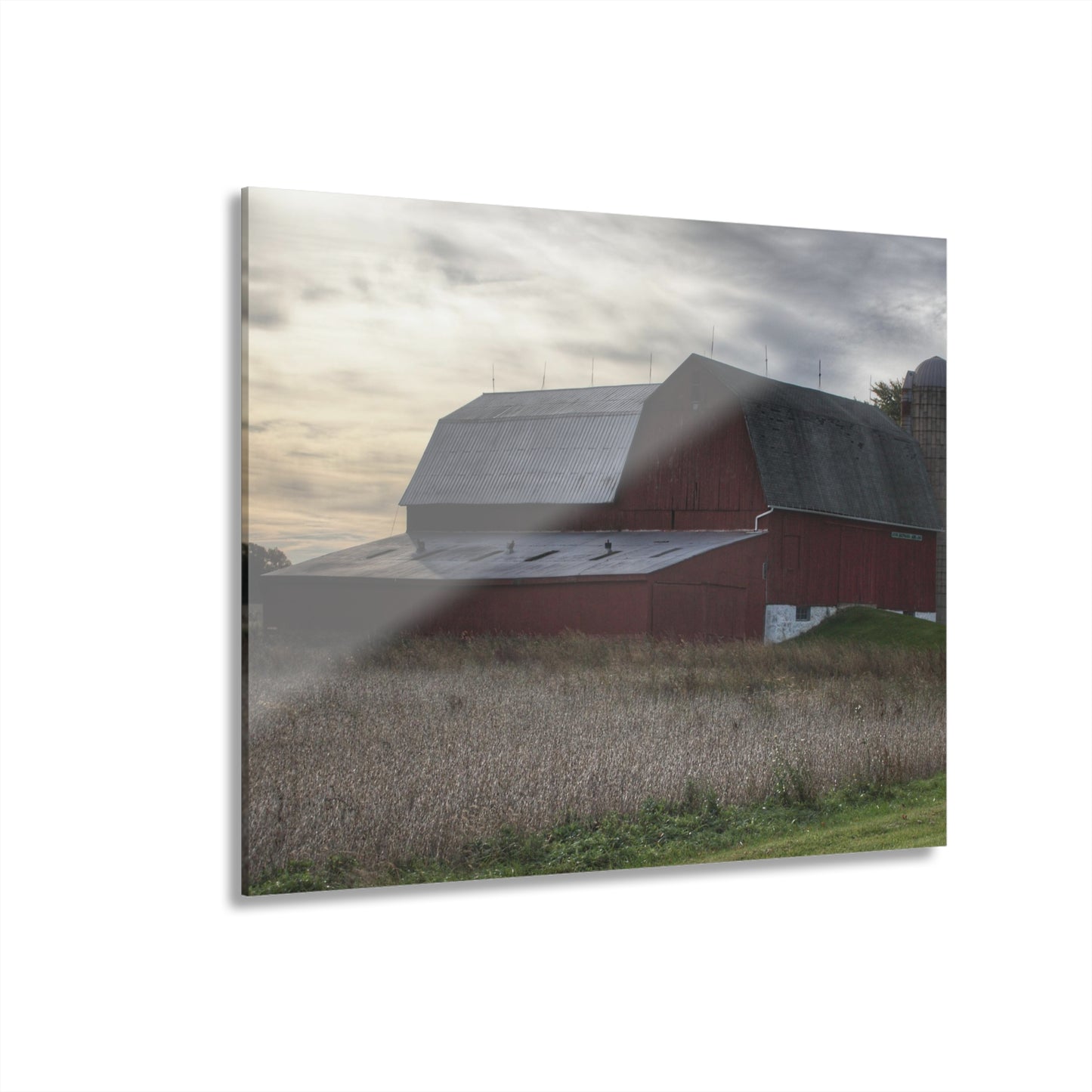 U R There Photography Brown City Red I Rustic Farmhouse Acrylic Wall Print