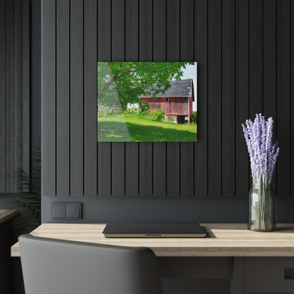 U R There Photography Colwood Road Red Rustic Farmhouse Acrylic Wall Print
