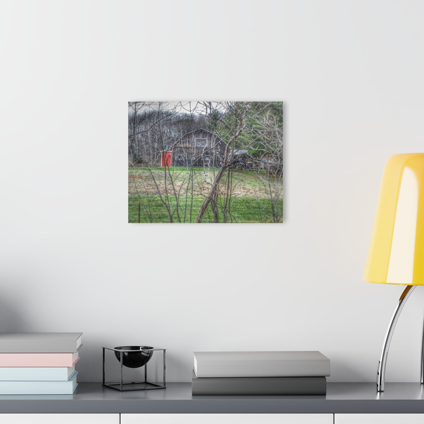 U R There Photography Hidden Capac Grey Rustic Farmhouse Acrylic Wall Print