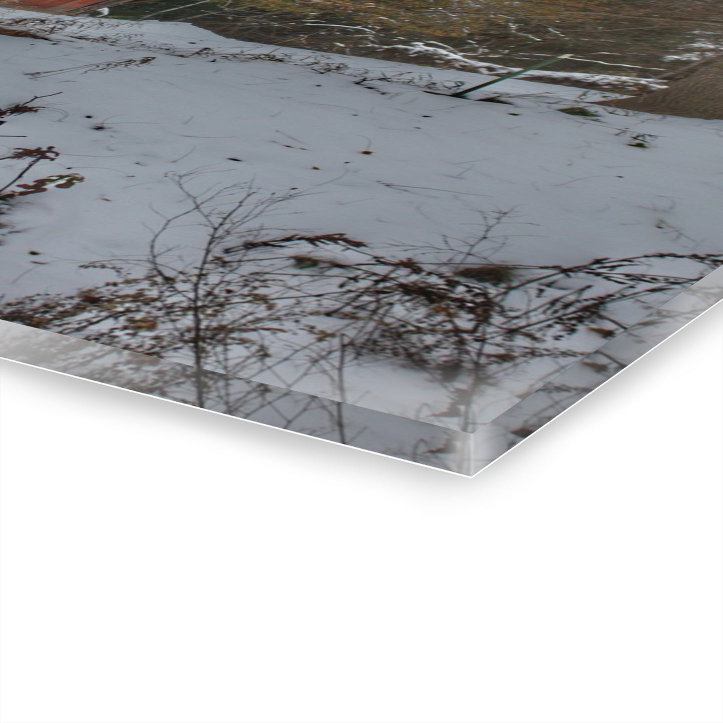 U R There Photography Hayes Road Grey in Winter II Rustic Farmhouse Acrylic Wall Print