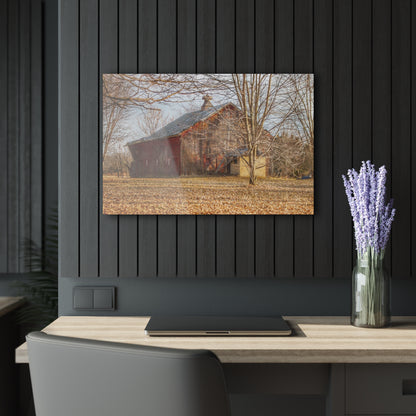U R There Photography Millington Road Collapsing Red Rustic Farmhouse Acrylic Wall Print
