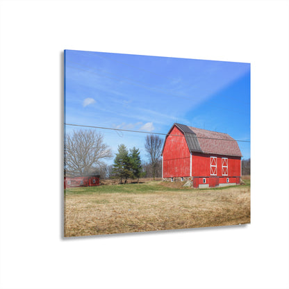 U R There Photography Kings Mill Red II Rustic Farmhouse Acrylic Wall Print