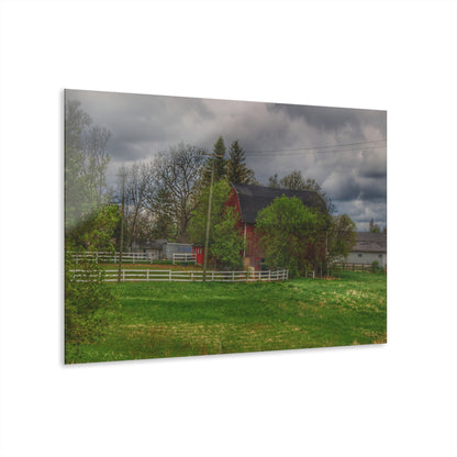 U R There Photography Hassler Lake Hidden Red Rustic Farmhouse Acrylic Wall Print