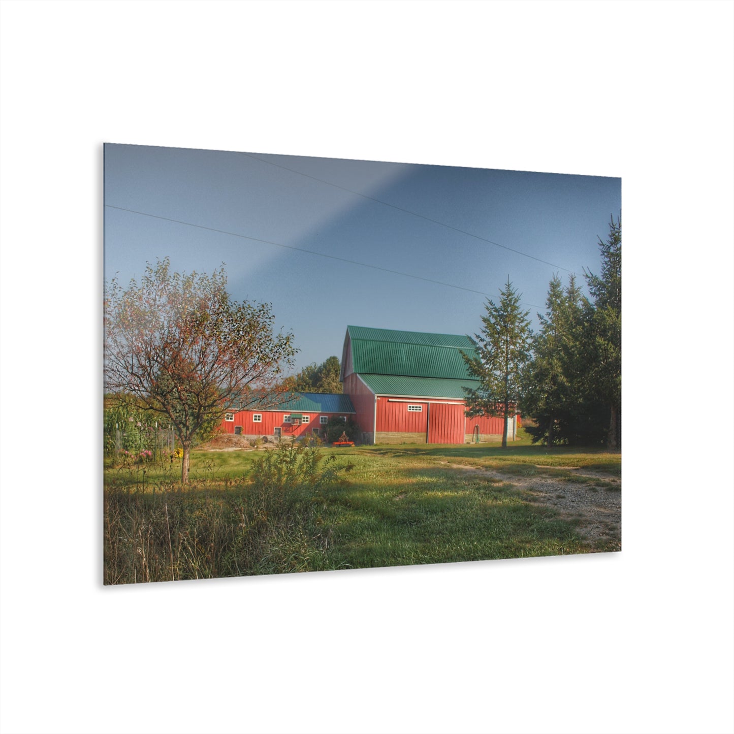 U R There Photography Modern Red II Rustic Farmhouse Acrylic Wall Print