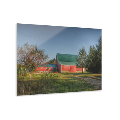 U R There Photography Modern Red II Rustic Farmhouse Acrylic Wall Print