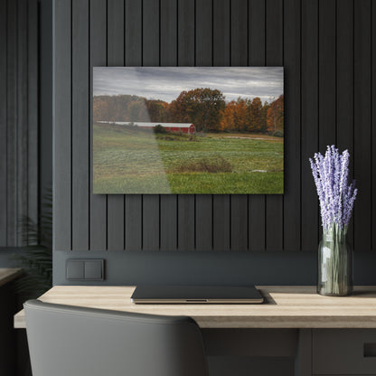 U R There Photography Bronson Lake Hidden Red I Rustic Farmhouse Acrylic Wall Print