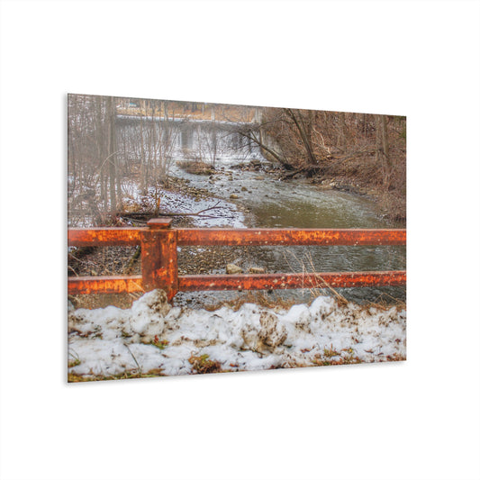 U R There Photography Piersonville Road Dam Rustic Farmhouse Acrylic Wall Print