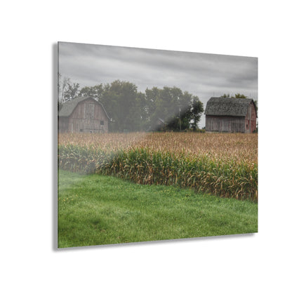 U R There Photography East Caro Road Reds Rustic Farmhouse Acrylic Wall Print