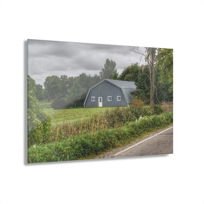 U R There Photography Hinson Road Grey Quonset Rustic Farmhouse Acrylic Wall Print