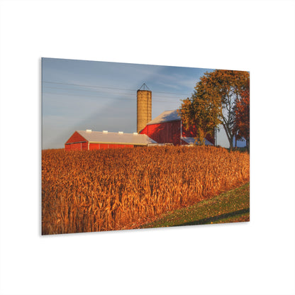 U R There Photography Lake Pleasant Reds I Rustic Farmhouse Acrylic Wall Print