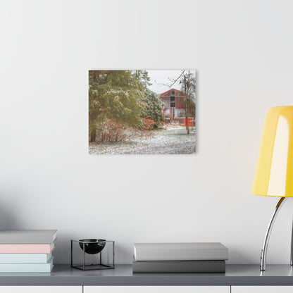 U R There Photography Lum Hidden Red Rustic Farmhouse Acrylic Wall Print