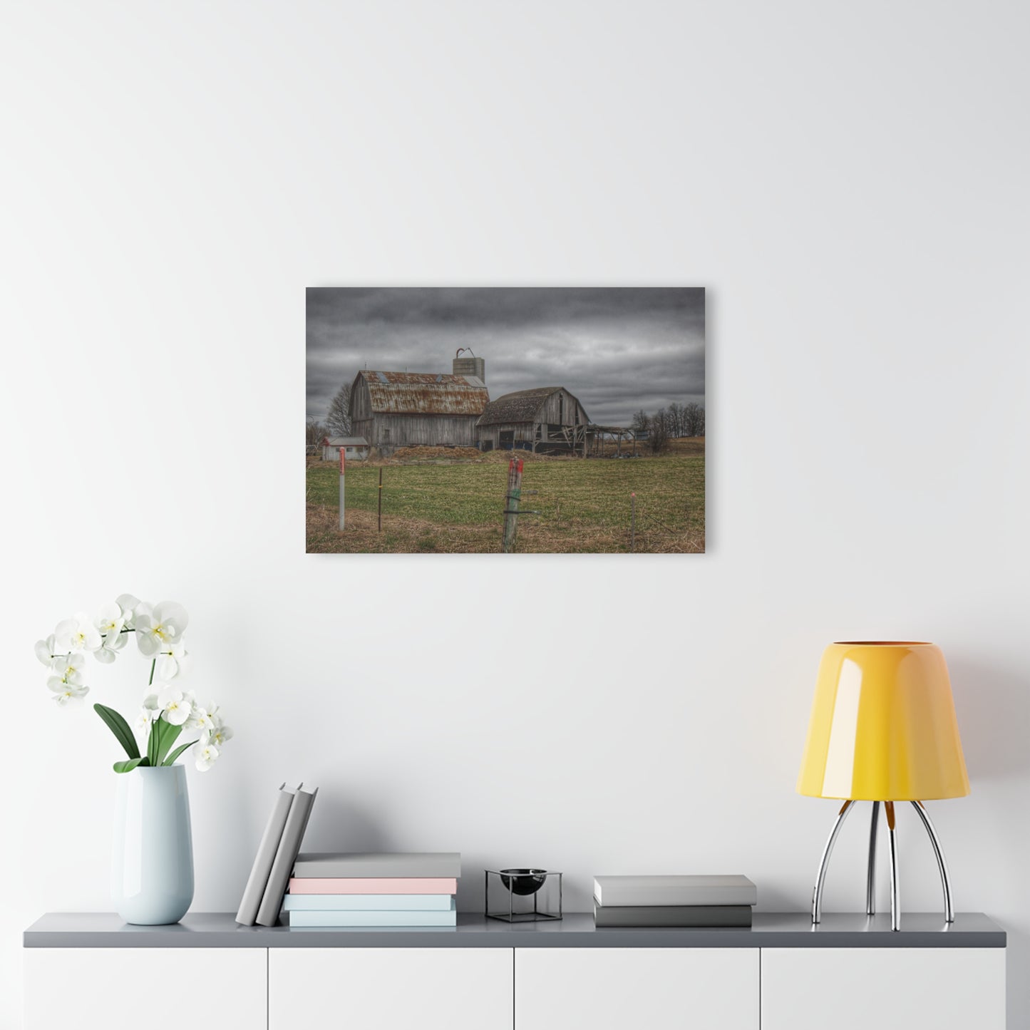 U R There Photography Dodge Road Grey II Rustic Farmhouse Acrylic Wall Print