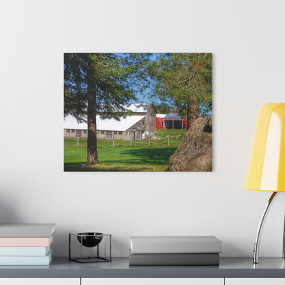 U R There Photography Oakwood Road Old Grey Rustic Farmhouse Acrylic Wall Print