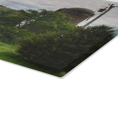 U R There Photography Higgins Road Greys Beyond the Greens Rustic Farmhouse Tempered-Glass Cutting Board