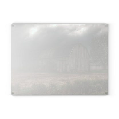 U R There Photography Waterman Road Grey II Rustic Farmhouse Tempered-Glass Cutting Board 8 "x 11"