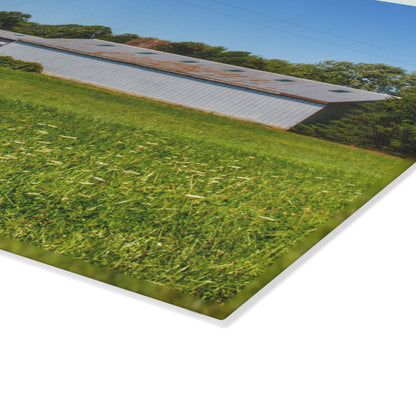 U R There Photography McPherson Greys Rustic Farmhouse Tempered-Glass Cutting Board