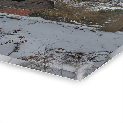 U R There Photography Hayes Road Grey in Winter II Rustic Farmhouse Acrylic Wall Print