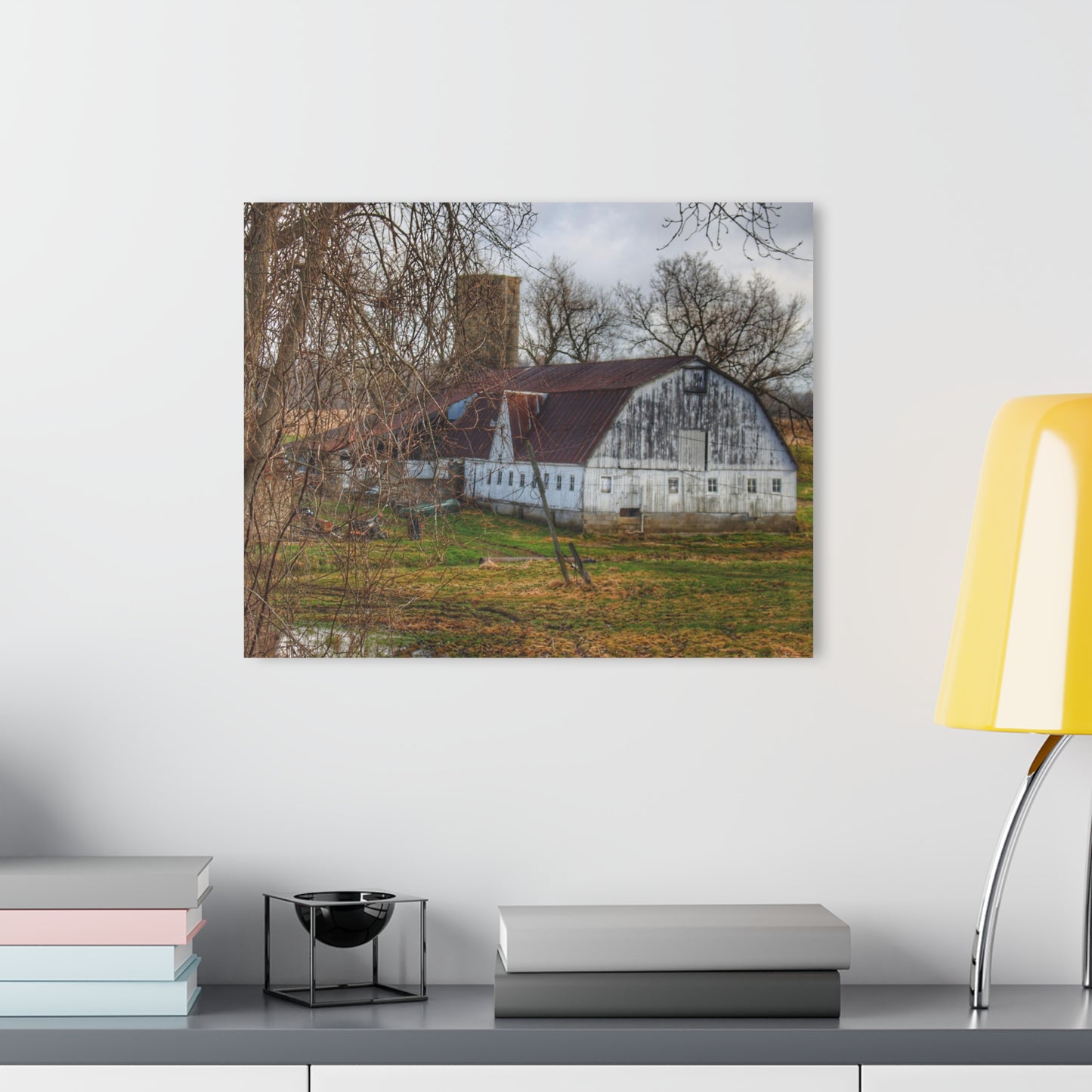 U R There Photography Otter Lake Road White Rustic Farmhouse Acrylic Wall Print