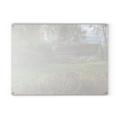 U R There Photography Grey Shack of Elmwood Rustic Farmhouse Tempered-Glass Cutting Board
