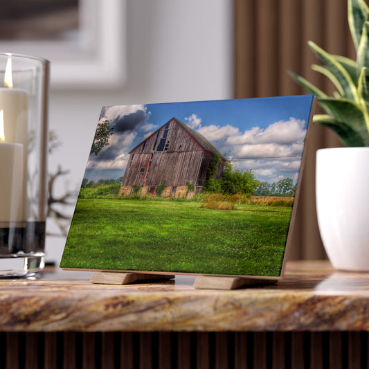 U R There Photography Bohms Road Grey I Rustic Farmhouse Decorative Ceramic Tile