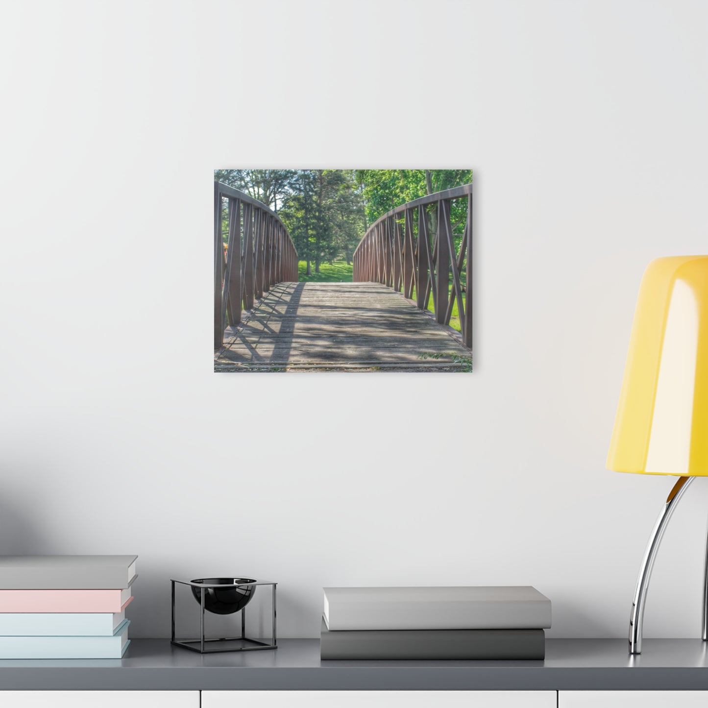 U R There Photography Cramton Park Kiwanis Bridge Rustic Farmhouse Acrylic Wall Print