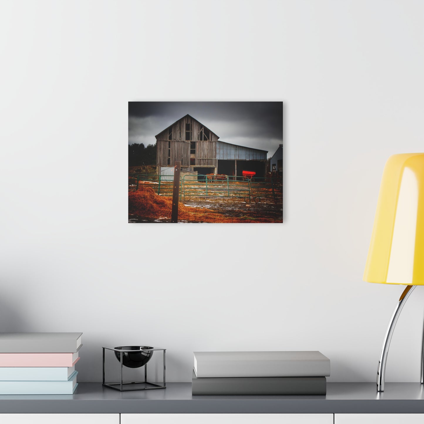 U R There Photography Chapman Road Grey II Rustic Farmhouse Acrylic Wall Print