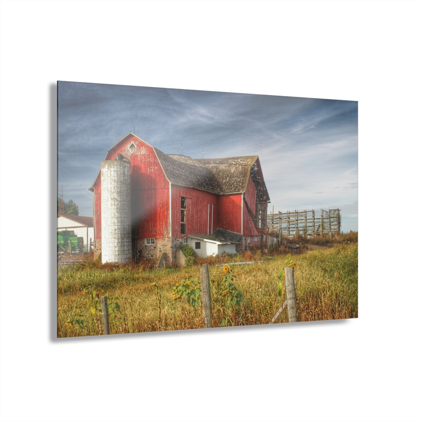 U R There Photography Hurds Corner Red I Rustic Farmhouse Acrylic Wall Print