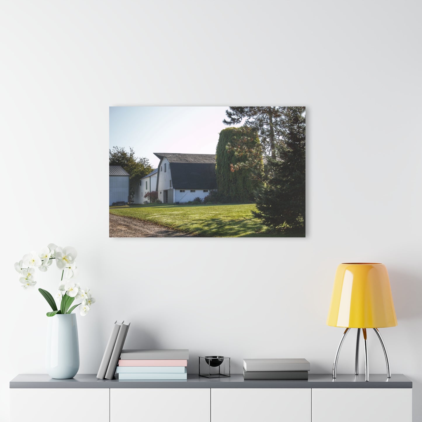 U R There Photography Five Lakes Road White Rustic Farmhouse Acrylic Wall Print