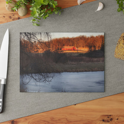 U R There Photography Hidden in Leonard Rustic Farmhouse Tempered-Glass Cutting Board