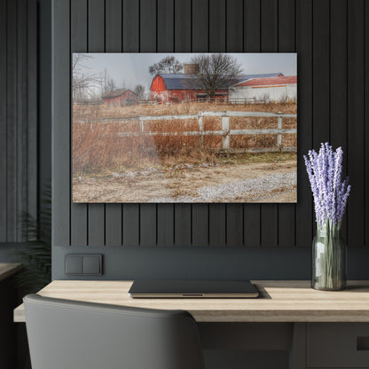 U R There Photography Mound Road Reds Rustic Farmhouse Acrylic Wall Print