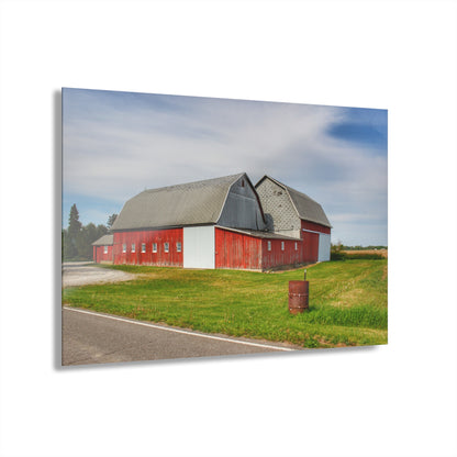 U R There Photography French Road Centennial Reds II Rustic Farmhouse Acrylic Wall Print