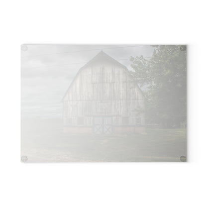 U R There Photography Bristol Road White I Rustic Farmhouse Tempered-Glass Cutting Board