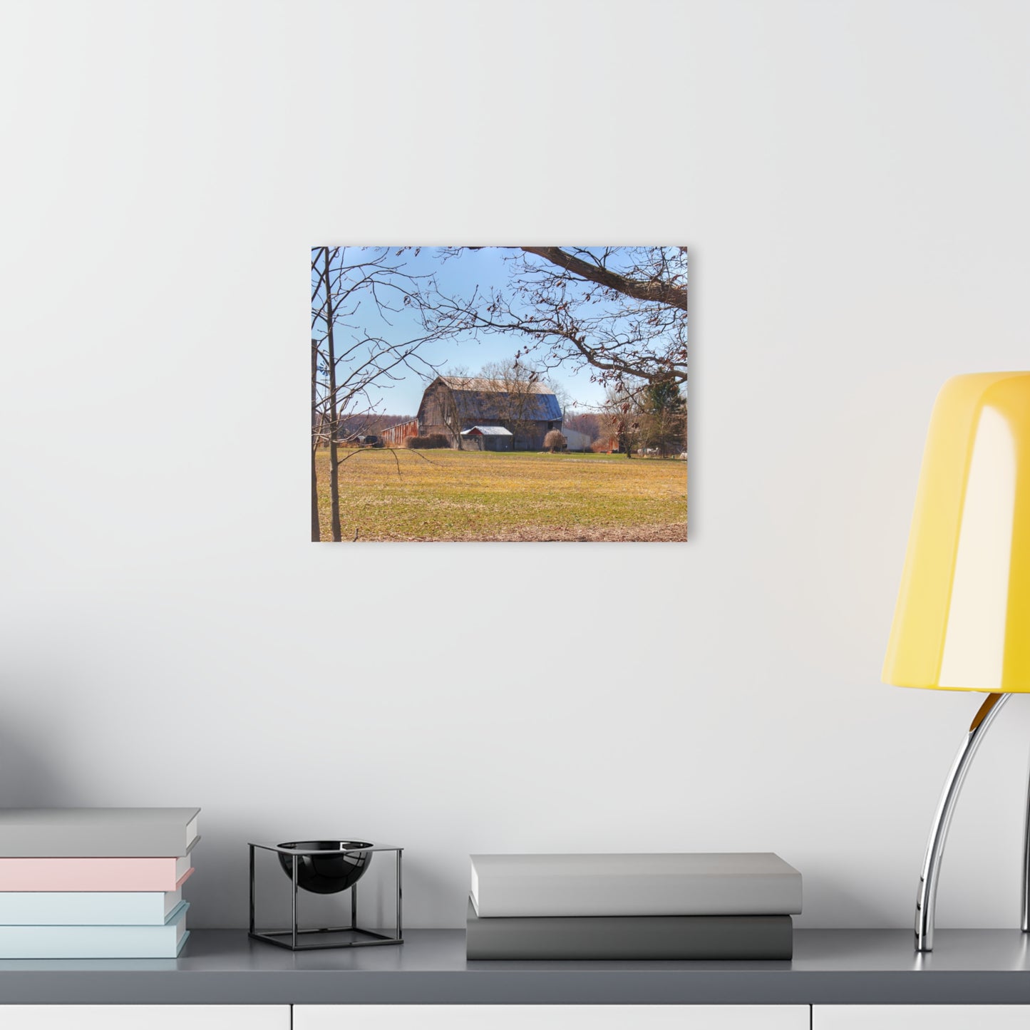 U R There Photography Rider Road Greys Rustic Farmhouse Acrylic Wall Print