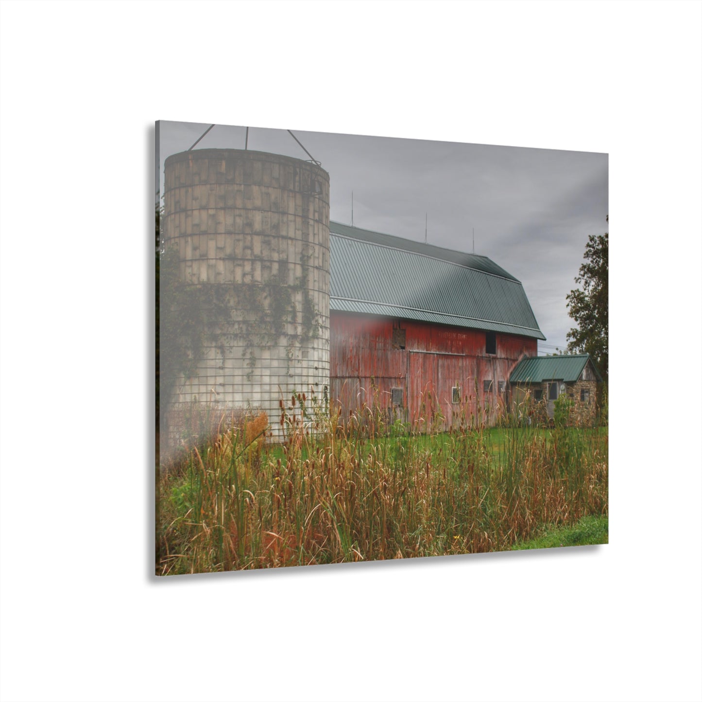 U R There Photography Plumb Creek Road Red II Rustic Farmhouse Acrylic Wall Print